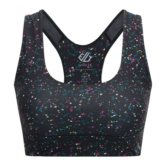 Dare 2B Womens/Ladies Influential Speckle Sports Bra (Black) - Image 1
