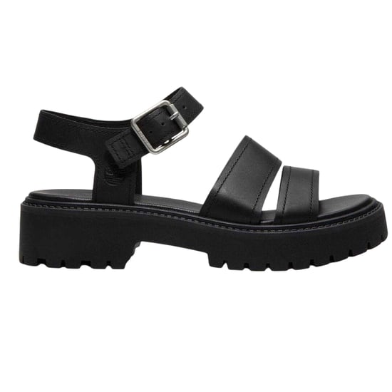 Timberland Womens/Ladies Leather Flat Gladiator Sandals (Black) - Image 1