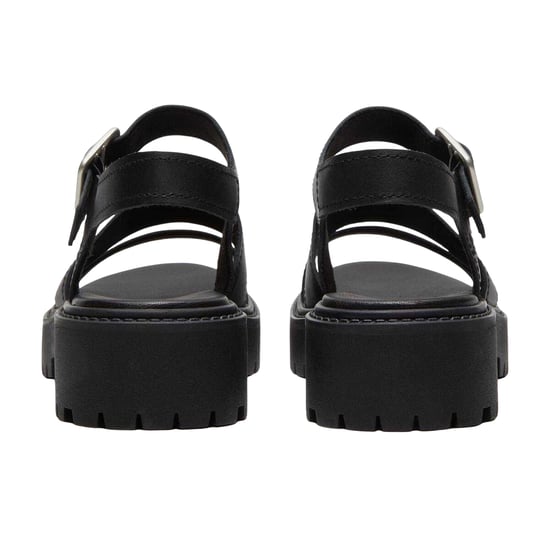 Timberland Womens/Ladies Leather Flat Gladiator Sandals (Black) - Image 2