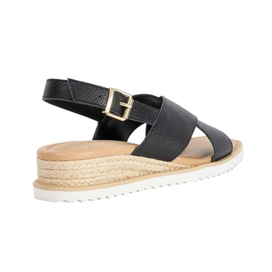 Dune London Womens/Ladies Lemesos Leather Flat Sandals (Black) - Image 2