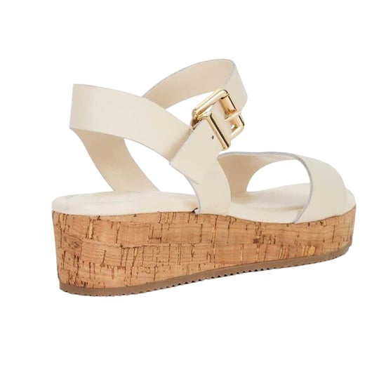 Dune London Womens/Ladies Leather Platform Sandals (Ecru) - Image 2