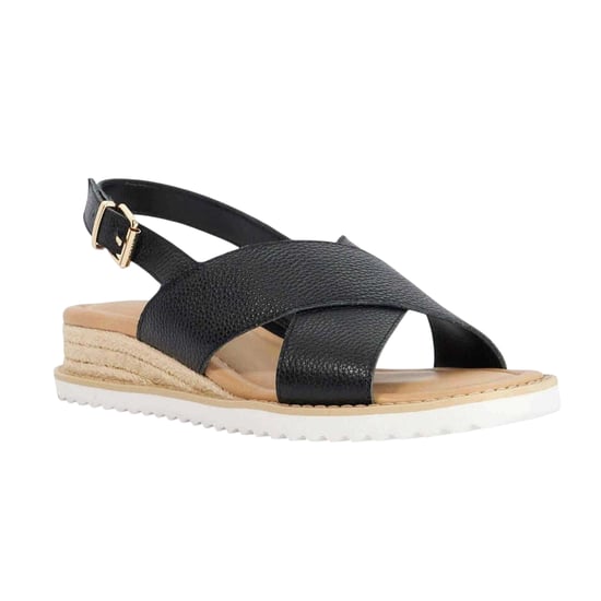 Dune London Womens/Ladies Lemesos Leather Flat Sandals (Black) - Image 4