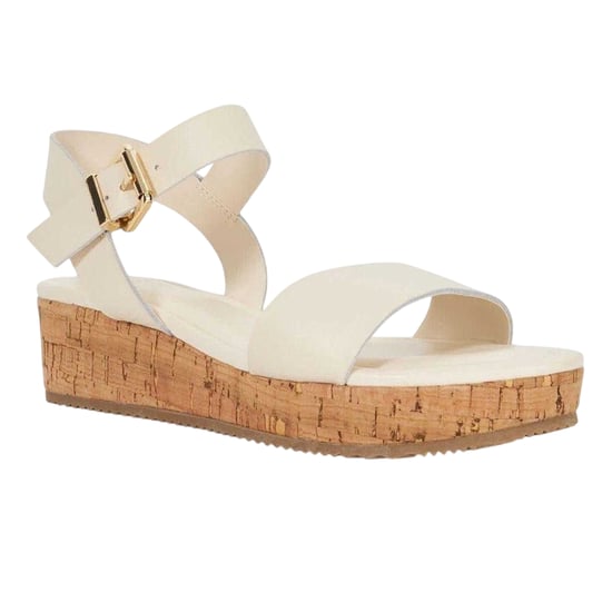 Dune London Womens/Ladies Leather Platform Sandals (Ecru) - Image 4