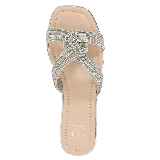 Dune London Womens/Ladies Lo Lavenham Flat Slide (Silver) - Image 3