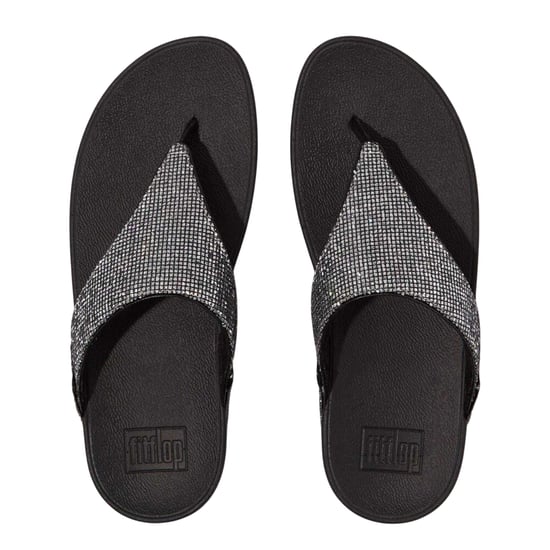 Fit Flop Lulu Glitterball-sandalen met teenband en sleehak voor dames (Zilver) - Image 3