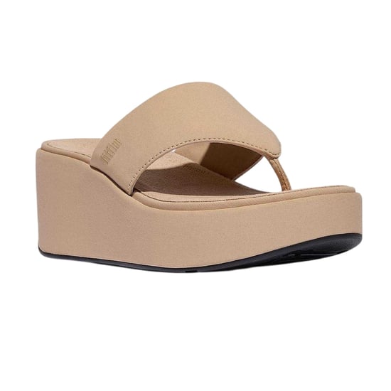 Fit Flop Womens/Ladies Denim Wedge Sandals (Beige) - Image 4