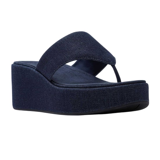 Fit Flop Womens/Ladies Denim Wedge Sandals (Dark Denim) - Image 4