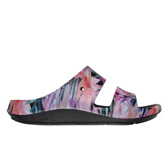 Skechers Womens/Ladies Archfitwave Floral Open Toe Slides (Black/Multicoloured) - Image 1