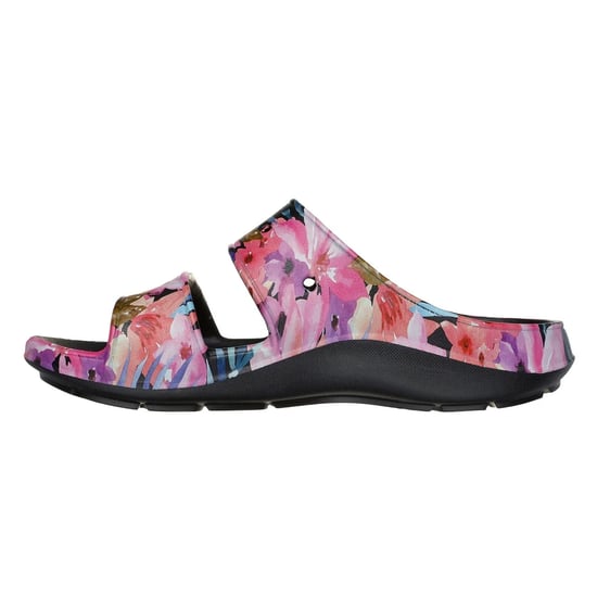 Skechers Womens/Ladies Archfitwave Floral Open Toe Slides (Black/Multicoloured) - Image 2