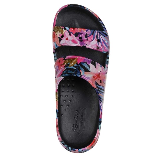 Skechers Womens/Ladies Archfitwave Floral Open Toe Slides (Black/Multicoloured) - Image 3
