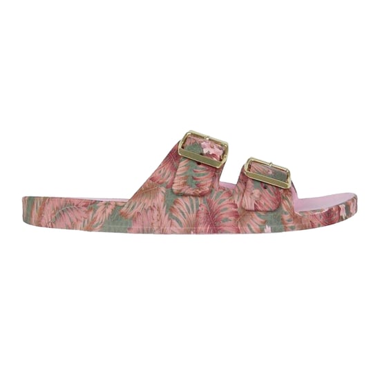 Biba Biba-slippers met dubbele bandjes voor dames (Roze/Groen) - Image 1