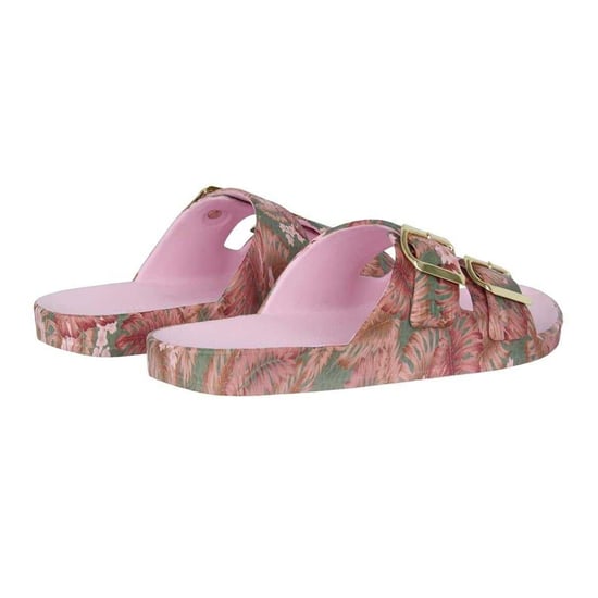 Biba Biba-slippers met dubbele bandjes voor dames (Roze/Groen) - Image 2