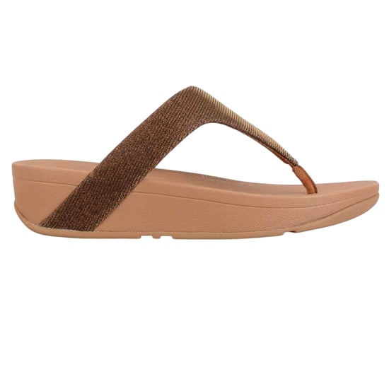 FitFlop Womens/Ladies Lottie Glitzy Thong Strap Sandals (Bronze) - Image 1