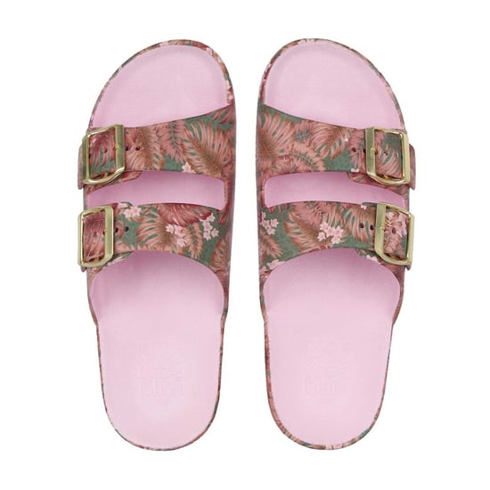 Biba Biba-slippers met dubbele bandjes voor dames (Roze/Groen) - Image 4