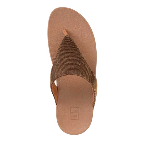 FitFlop Womens/Ladies Lottie Glitzy Thong Strap Sandals (Bronze) - Image 2