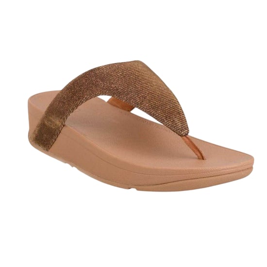 FitFlop Womens/Ladies Lottie Glitzy Thong Strap Sandals (Bronze) - Image 4