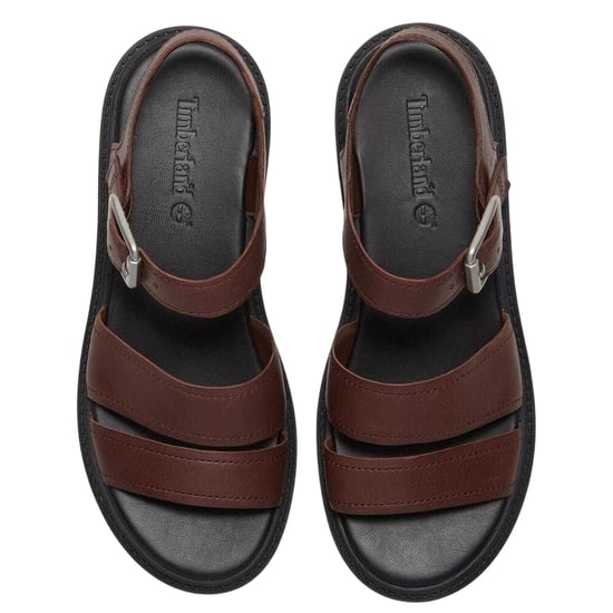 Timberland Womens/Ladies Leather Flat Gladiator Sandals (Brown) - Image 3