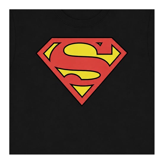 Superman Unisex Klassiek logo voor volwassenen T-Shirt (Zwart) - Image 3