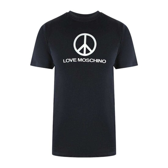 Love Moschino Heren Vredessymbool T-Shirt (Zwart) - Image 1