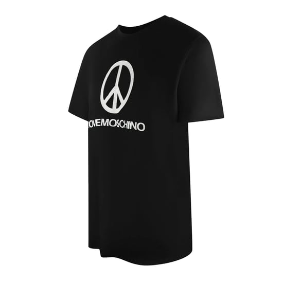 Love Moschino Heren Vredessymbool T-Shirt (Zwart) - Image 3