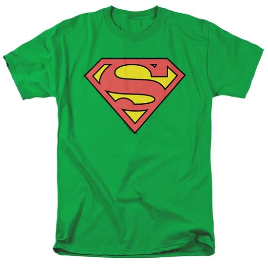 Superman Unisex Klassiek logo voor volwassenen T-Shirt (Kelly Groen) - Image 1