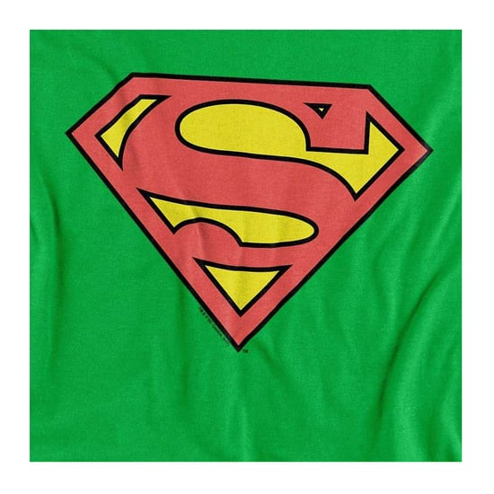 Superman Unisex Klassiek logo voor volwassenen T-Shirt (Kelly Groen) - Image 3