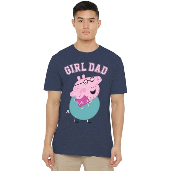 Peppa Pig Unisex volwassen meisjes papa varken Heather T-shirt (Heide-Marine) - Image 1