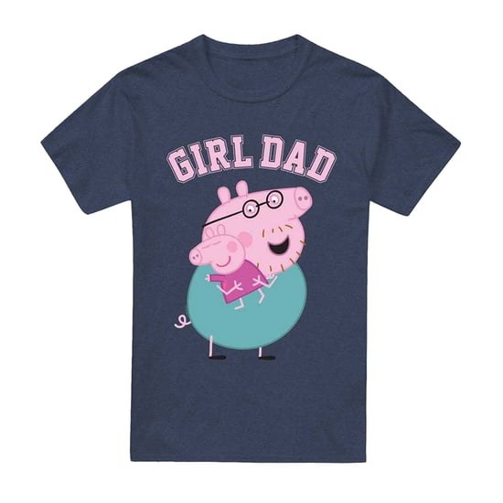 Peppa Pig Unisex volwassen meisjes papa varken Heather T-shirt (Heide-Marine) - Image 2