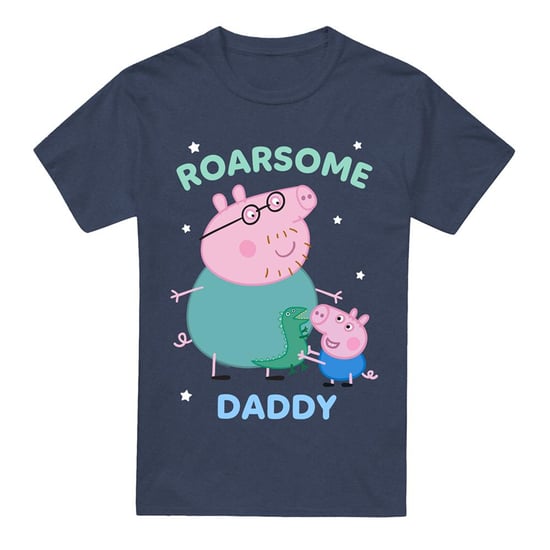 Peppa Pig Unisex Adult Roarsome Daddy Pig T-Shirt (Heide-Marine) - Image 2