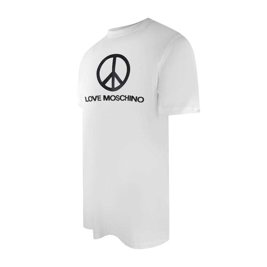 Love Moschino Heren Vredessymbool T-Shirt (Wit) - Image 3