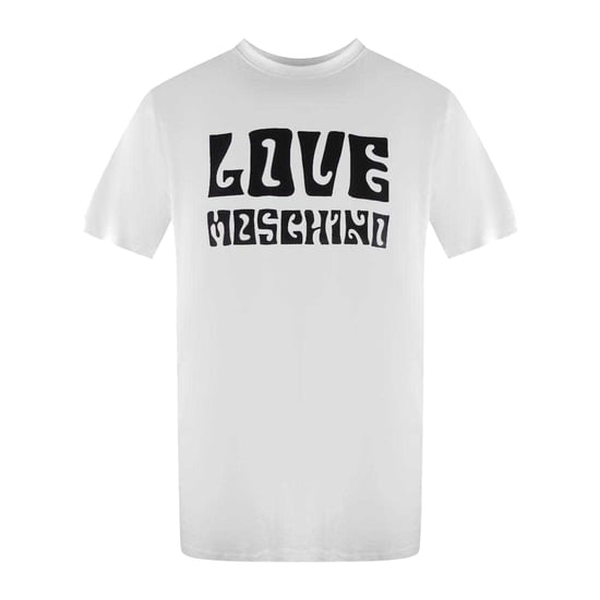 Love Moschino Heren Logo Premium Katoenen T-Shirt (Wit) - Image 1