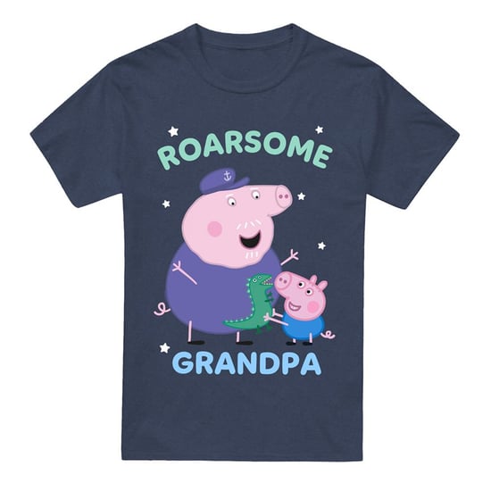 Peppa Pig Unisex volwassen Roarsome Opa Varken T-Shirt (Heide-Marine) - Image 2