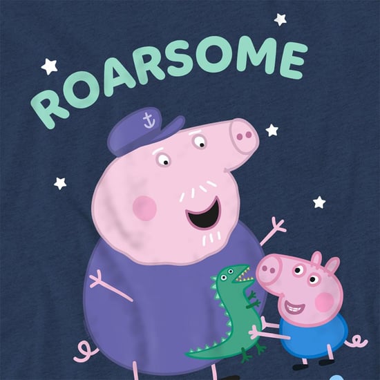 Peppa Pig Unisex volwassen Roarsome Opa Varken T-Shirt (Heide-Marine) - Image 4