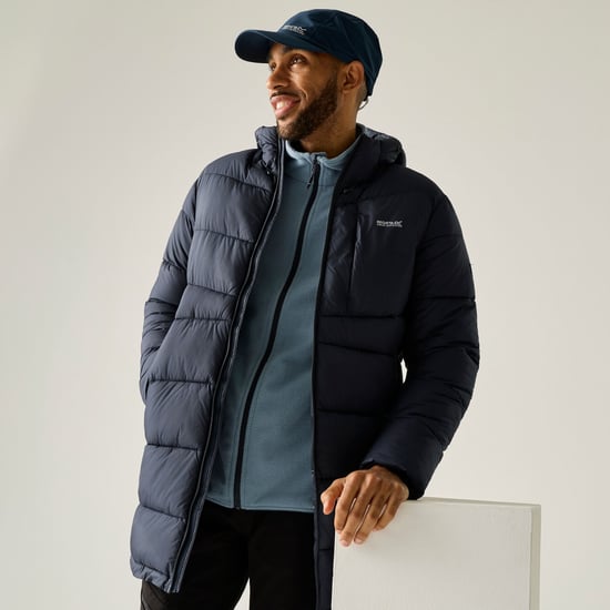 Regatta Mens Browen Padded Jacket (Navy/Dusky Blue) - Image 4