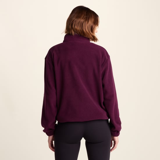 Sachs Womens Midweight Half Zip Fleece Pullover - Aubergine - Image 4
