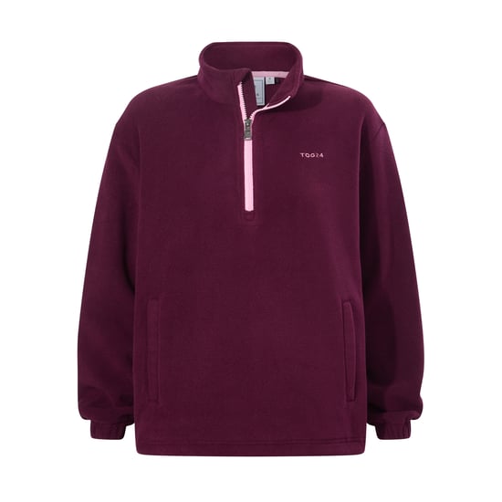 Sachs Womens Midweight Half Zip Fleece Pullover - Aubergine - Image 5