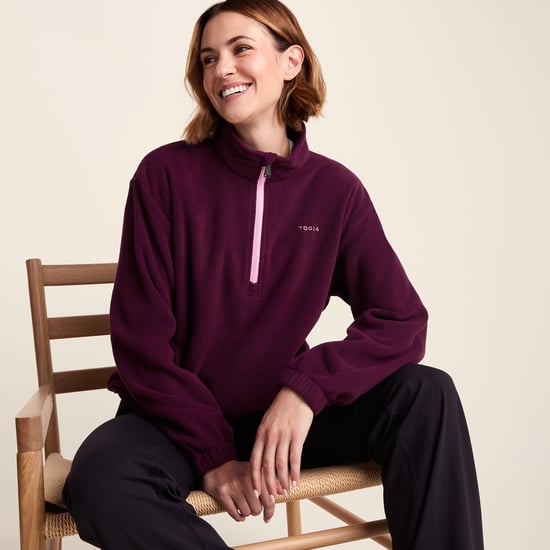 Sachs Womens Midweight Half Zip Fleece Pullover - Aubergine - Image 6