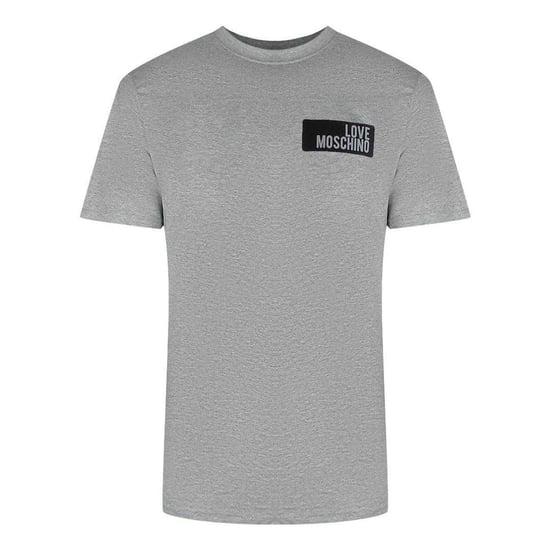 Love Moschino Heren T-shirt met blokjeslogo (Grijs) - Image 1