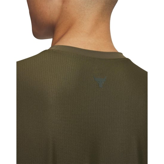 Under Armour Heren Project Rock T-Shirt (Groen) - Image 3