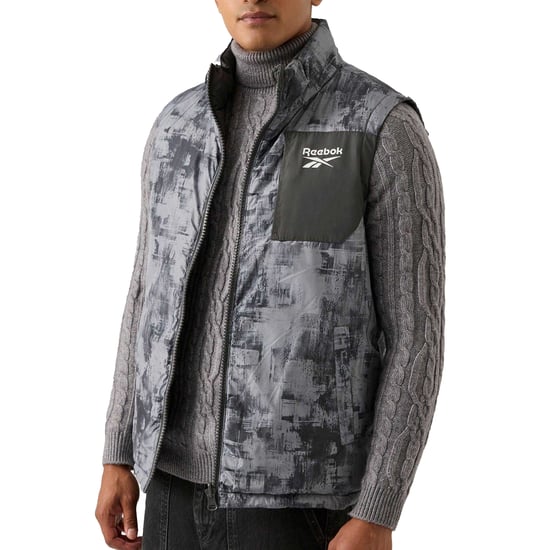 Reebok Mens Reversible Gilet (Charcoal) - Image 3