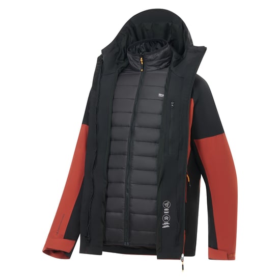 Regatta Mens Wentwood 3 in 1 Jacket (Burnt Henna/Black) - Image 5