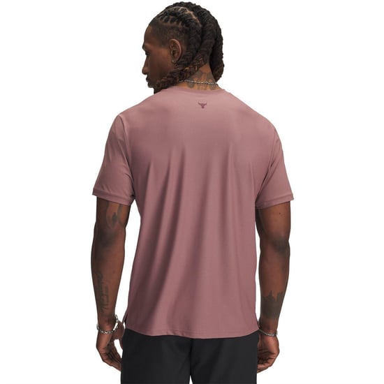 Under Armour Heren Project Rock T-Shirt (Bruin) - Image 2