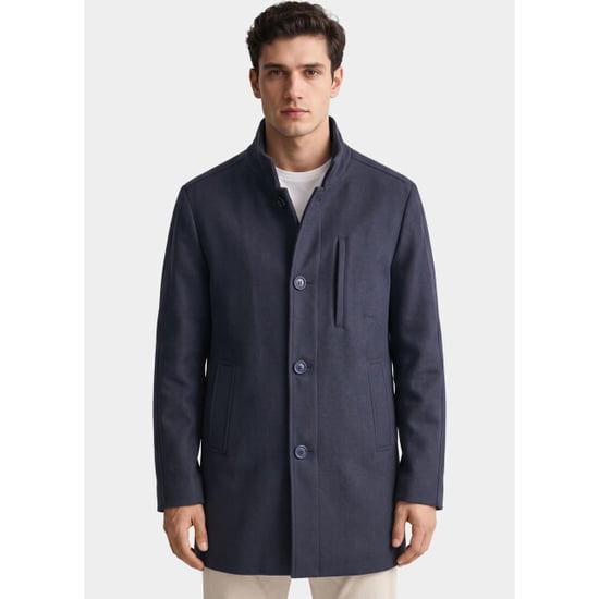 Bos Bright Blue Scotland blue wollen jas caleb coat spe26301ca86sb/4001 - Image 1