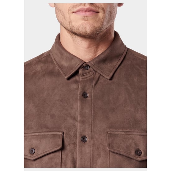 Bos Bright Blue Overshirt 2080/brown - Image 3