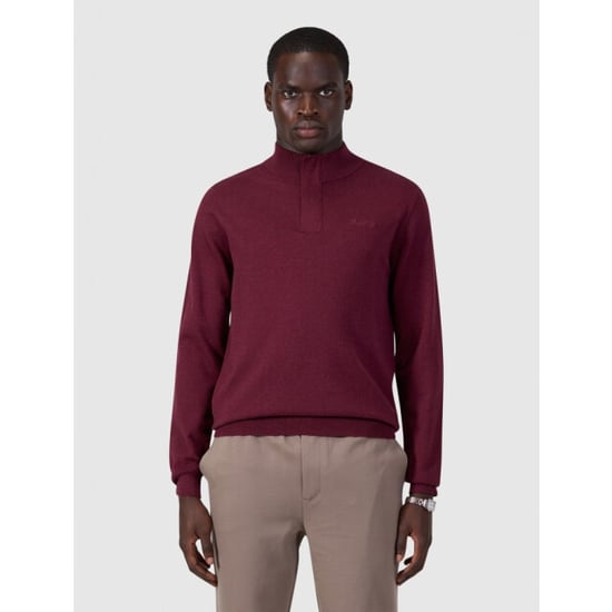 Pure Path 26030807 107 heren trui wine red half zip p - Image 1
