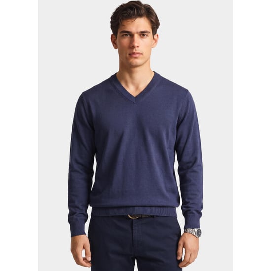 Bos Bright Blue Pullover heren v-hals 263/8189 navy - Image 1