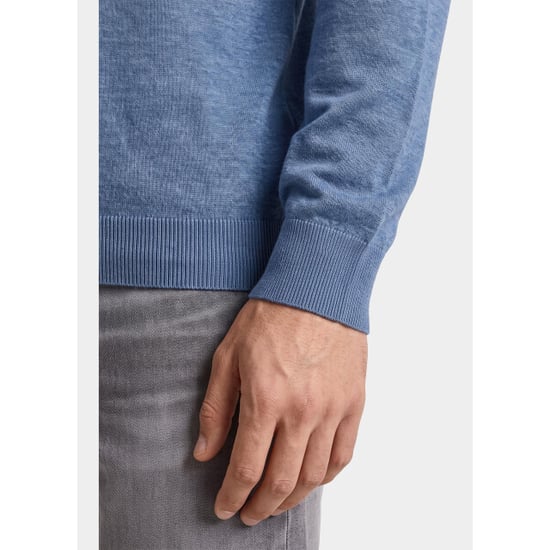 Bos Bright Blue Pullover heren o-hals 262/8153 steel blue - Image 2