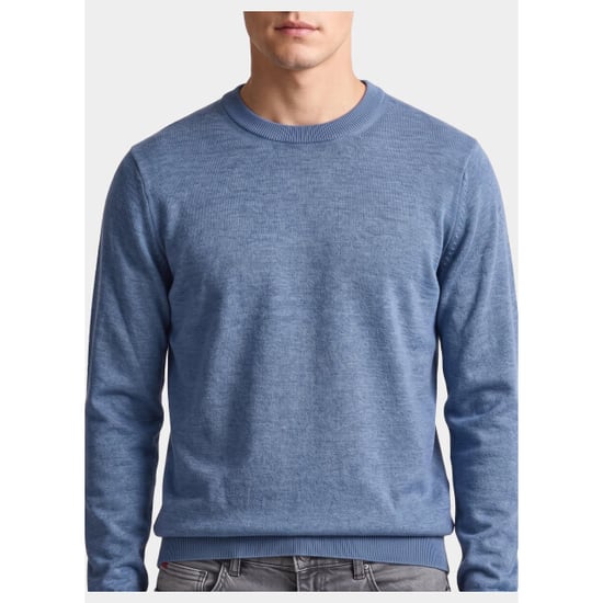 Bos Bright Blue Pullover heren o-hals 262/8153 steel blue - Image 3