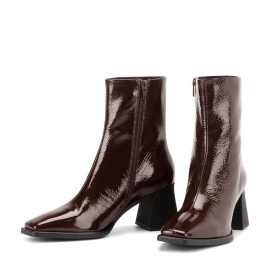 Vagabond Hedda patent leather chocolate enkellaars met hak dames - Image 3