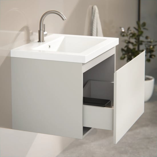 Mirlux Badkamermeubel vino 60cm taupe wastafel wit - Image 2